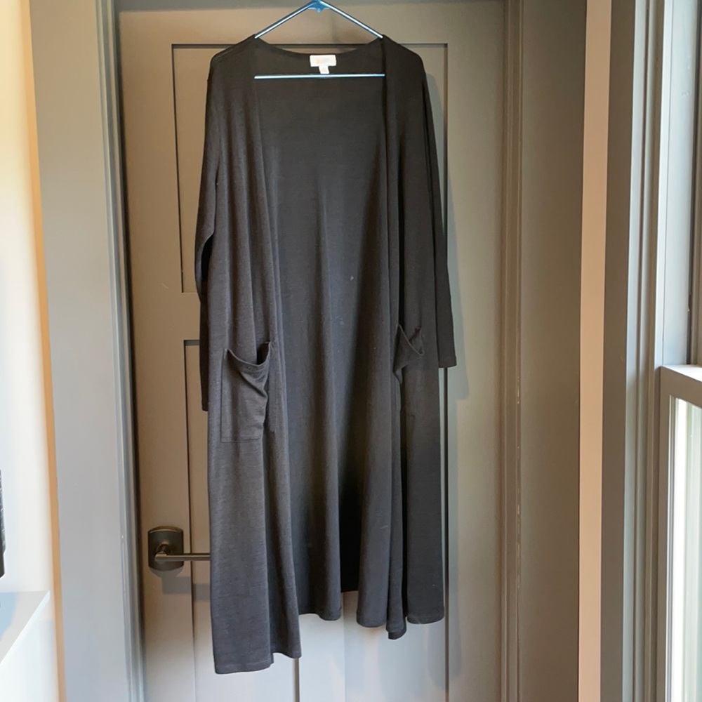 Black Lularoe Sarah Long Cardigan